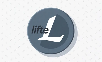 Blaues Litecoin-M&uuml;nzsymbol als schnelle Krypto-Alternative f&uuml;r Auszahlungen bei Zoccer